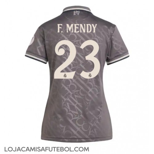 Camisa de Futebol Real Madrid Ferland Mendy #23 Equipamento Alternativo Mulheres 2024-25 Manga Curta